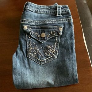 Embellished Paisley Sky Jeans